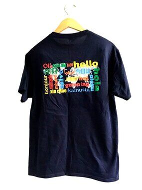 JERZEES- MENS BLUE SHORT SLEEVE GRAPHIC T-SHIRT SIZE MEDIUM